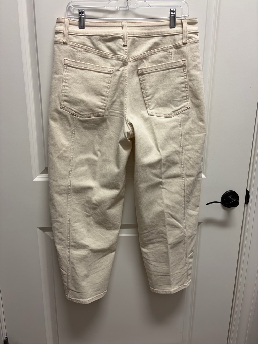Chico's Cream Barrel Leg Jeans - Picture 2 of 3
